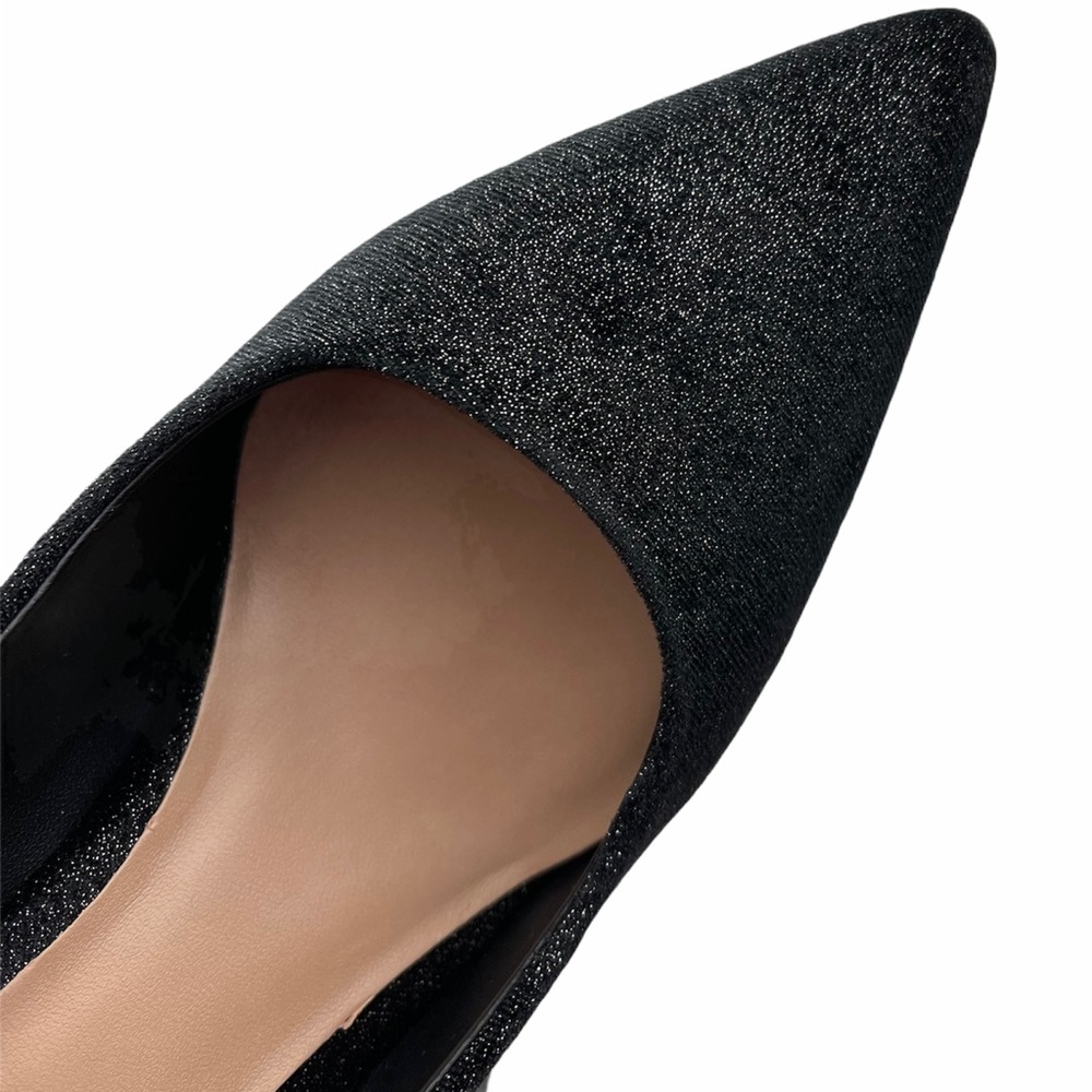 CALL IT SPRING Heels Pointed Toe Pump Black Sparkle NEW - Picture 2 of 15